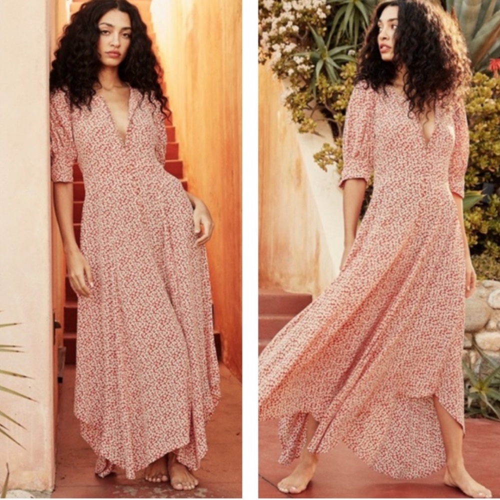 Doen Laurel Dress Red Cherry XS